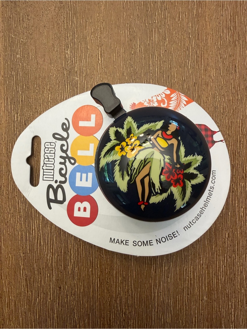 Nutcase Black Hawaiian Hula Girl Bicycle Bell NWT